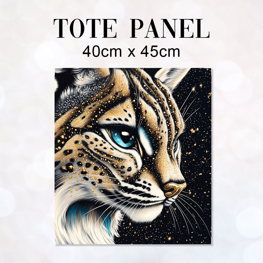 TOTE Golden Lynx Fabric Bag Panel TP-734