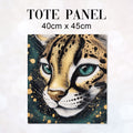 TOTE Gold and Teal Lynx Fabric Bag Panel TP-735