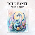 TOTE Rose Moon Dragon Fabric Bag Panel TP-737