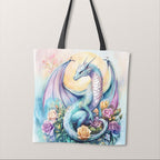 TOTE Rose Moon Dragon Fabric Bag Panel TP-737