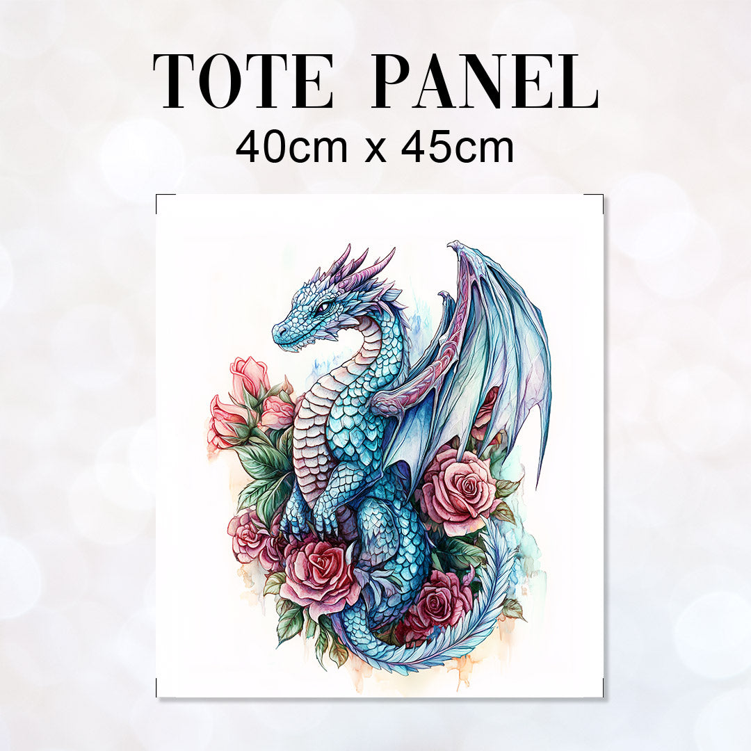 TOTE Rose Dragon Fabric Bag Panel TP-738
