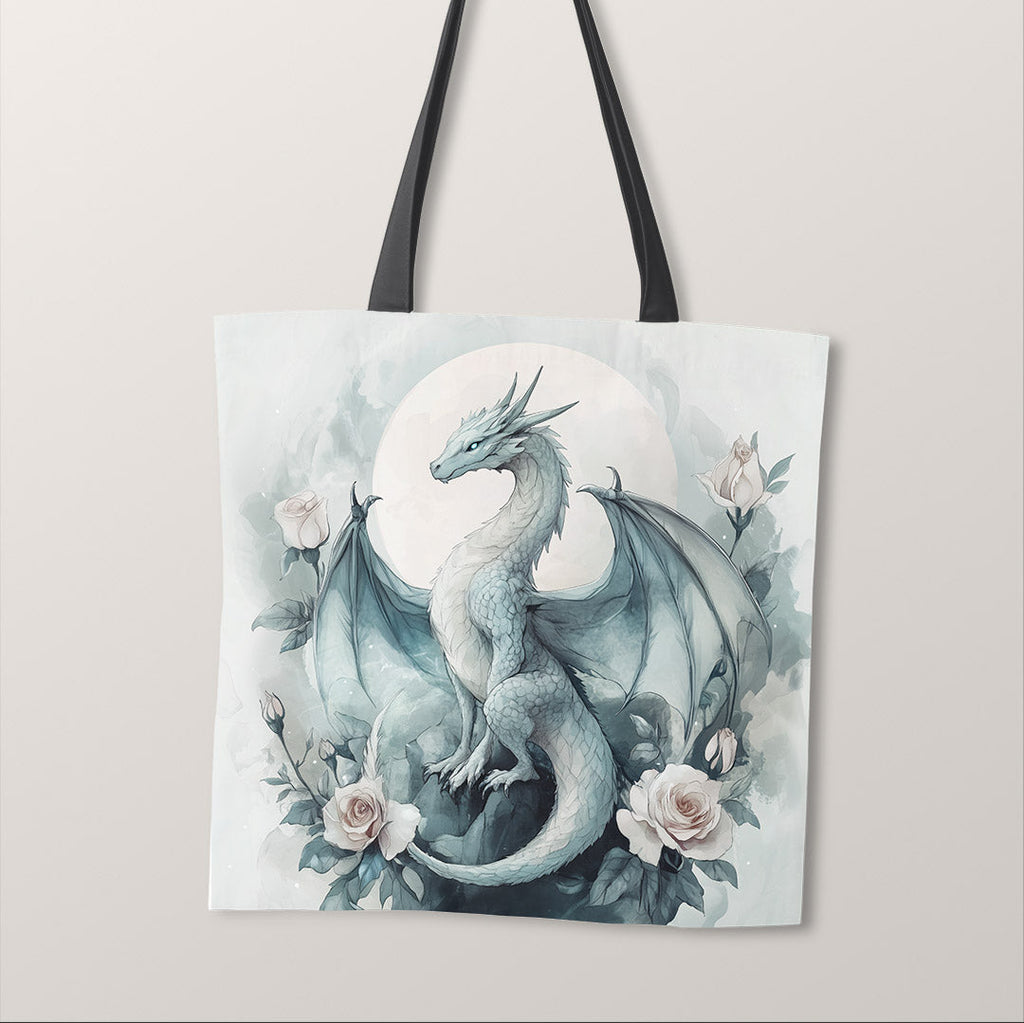 TOTE Grey Moon Dragon Fabric Bag Panel TP-739