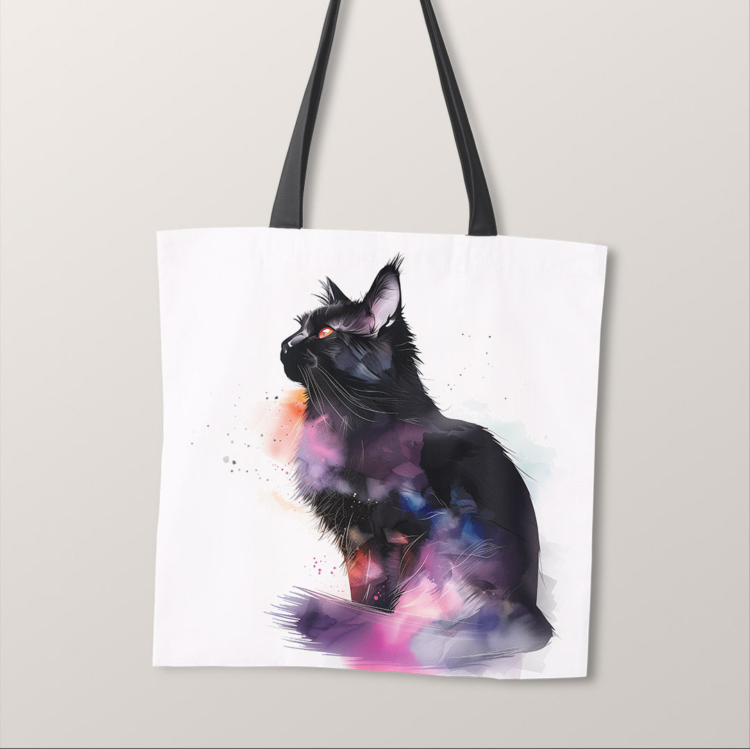 TOTE Black Cat Fabric Bag Panel TP-740