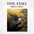 TOTE Gold Hummingbird Fabric Bag Panel TP-748