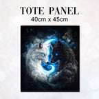 TOTE Yin Yang Wolves Fabric Bag Panel TP-751