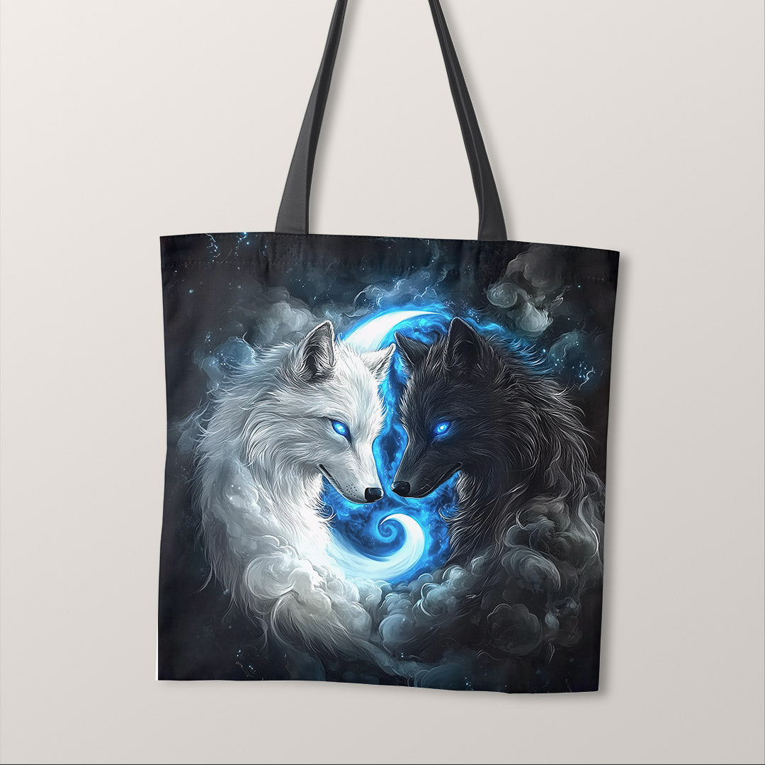 TOTE Yin Yang Wolves Fabric Bag Panel TP-751