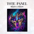 TOTE Neon Wolves Fabric Bag Panel TP-752