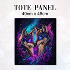 TOTE Neon Wolves Fabric Bag Panel TP-752