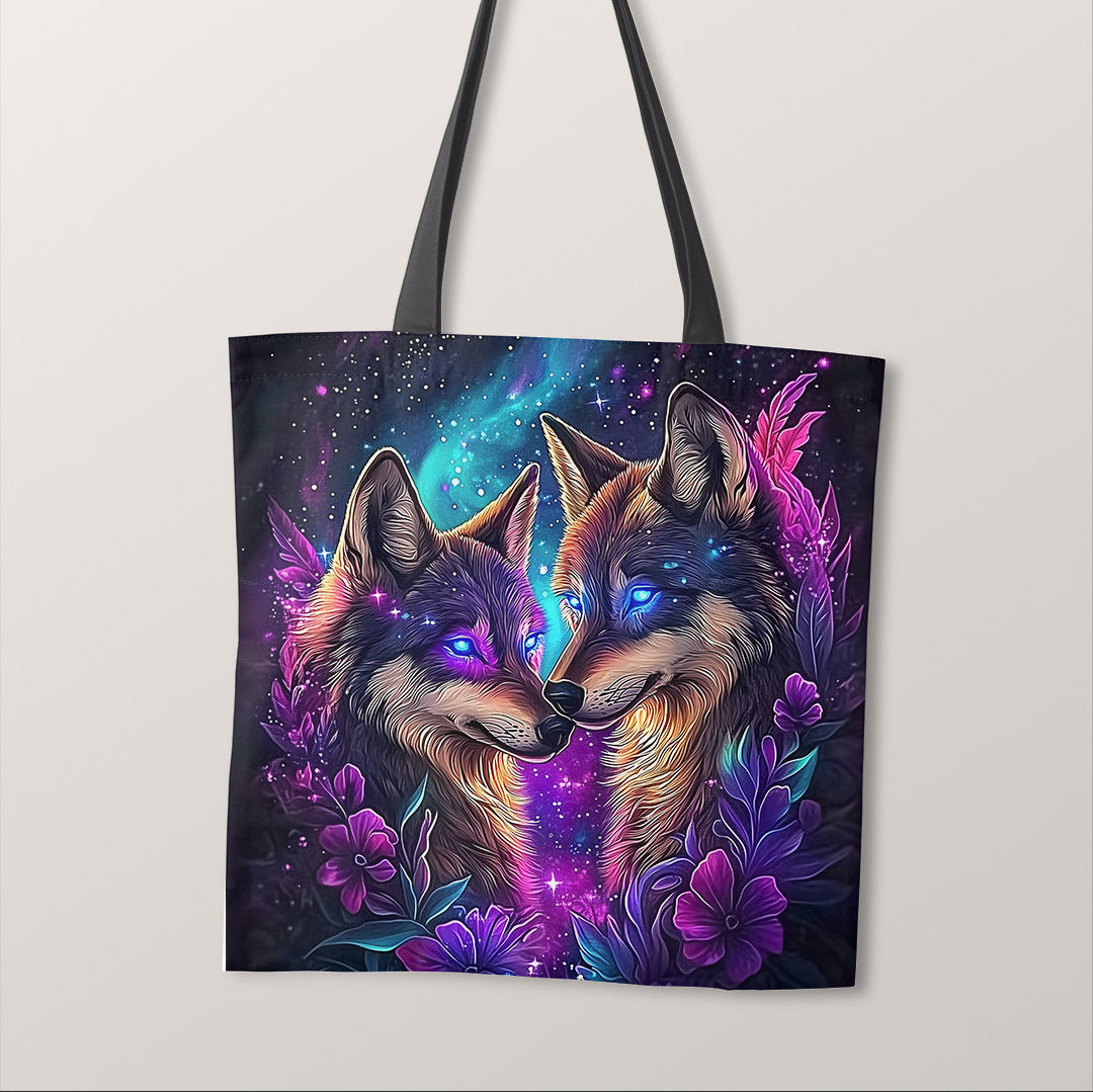 TOTE Neon Wolves Fabric Bag Panel TP-752