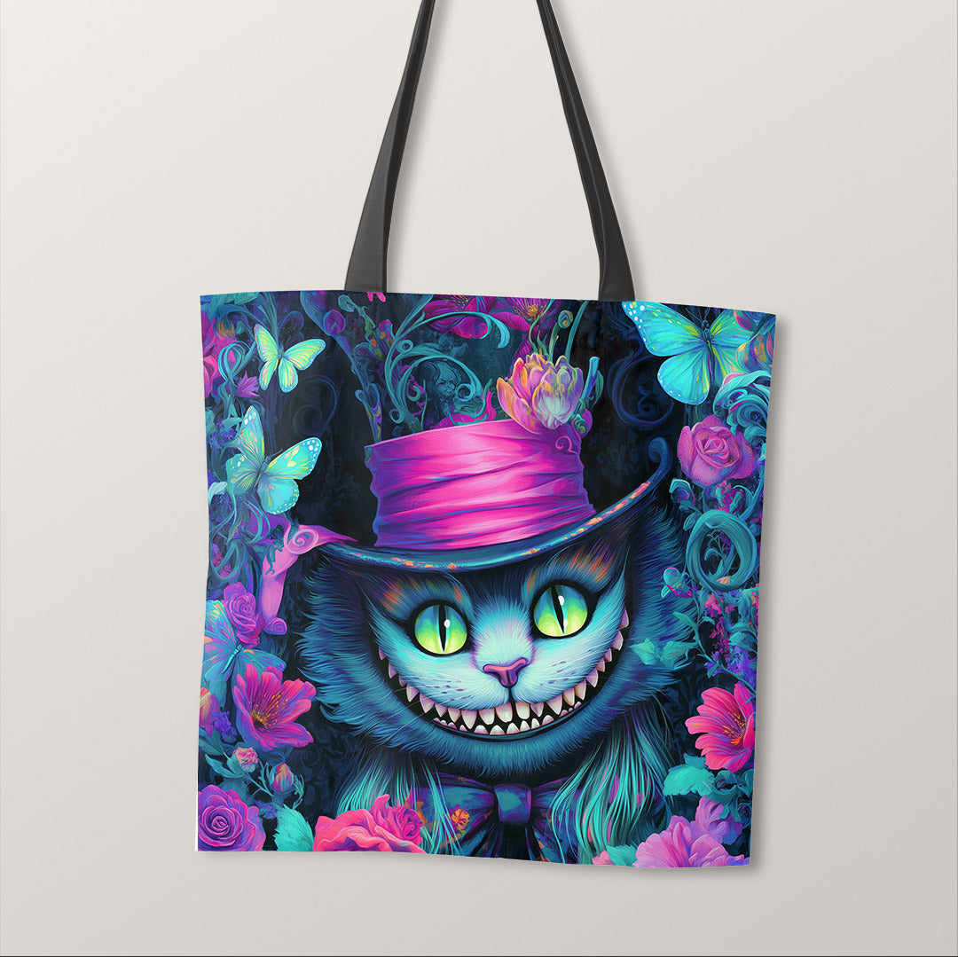 TOTE Colourful Cheshire Cat Fabric Bag Panel TP-761