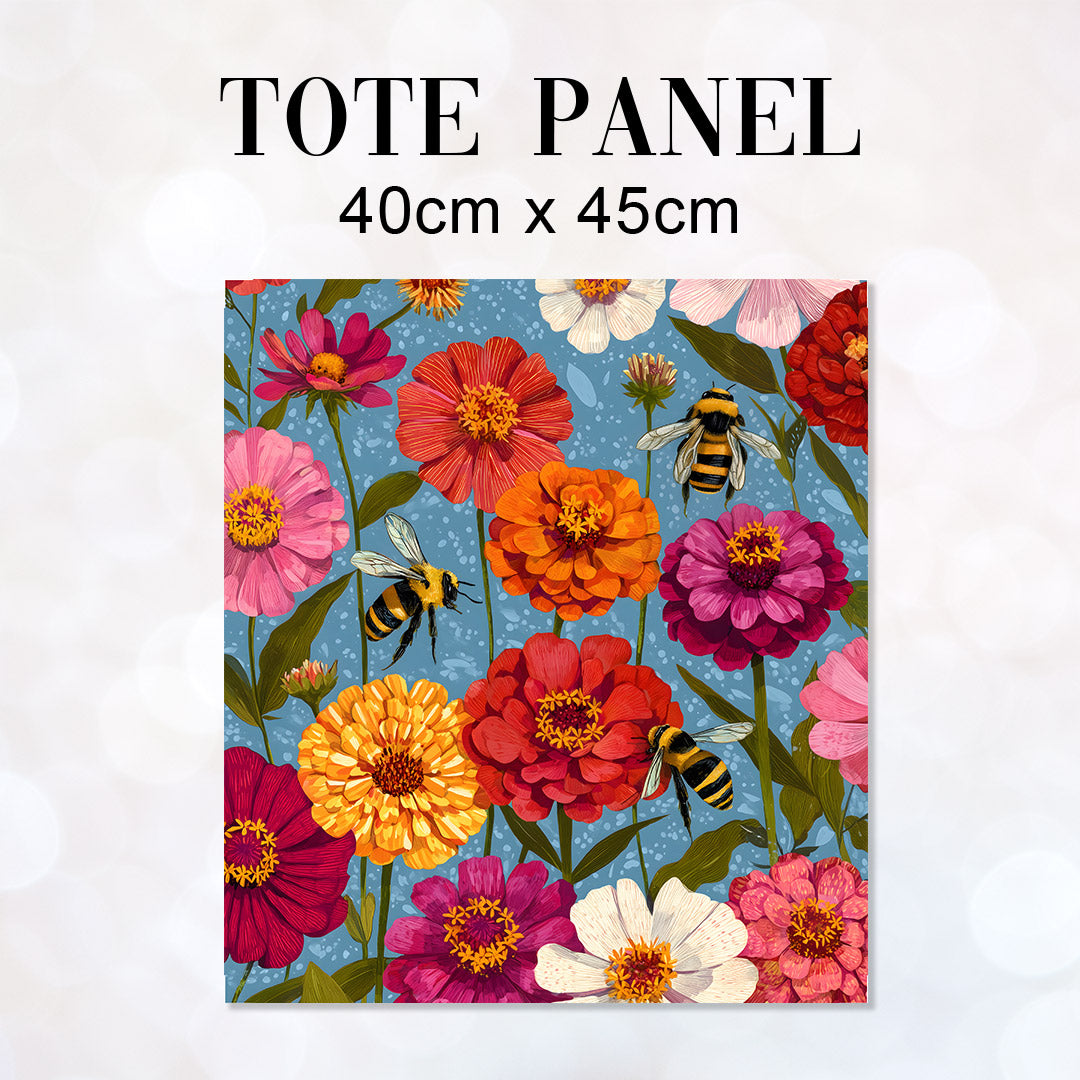 TOTE Summer Bees Fabric Bag Panel TP-763