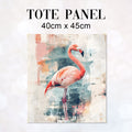 TOTE Pastel Flamingo Fabric Bag Panel TP-764
