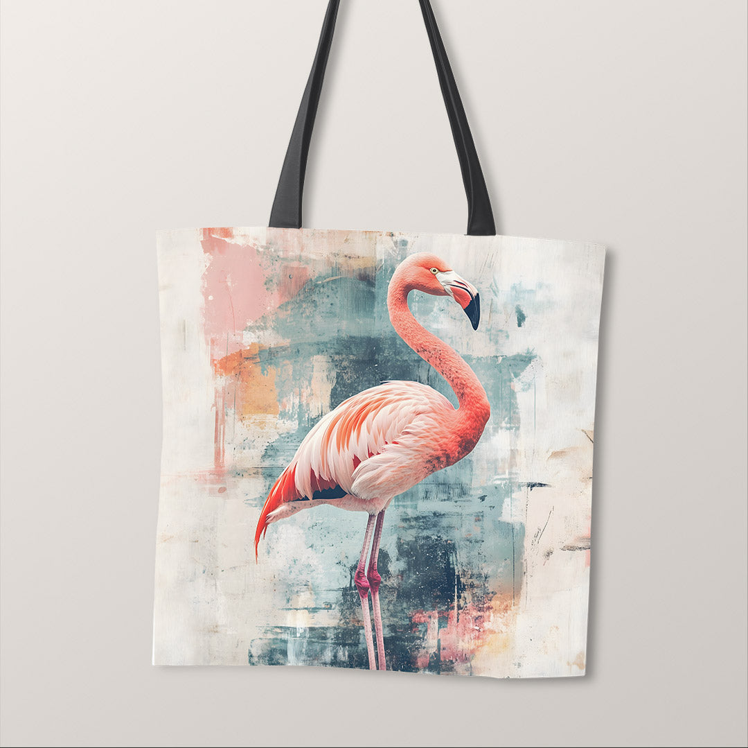 TOTE Pastel Flamingo Fabric Bag Panel TP-764