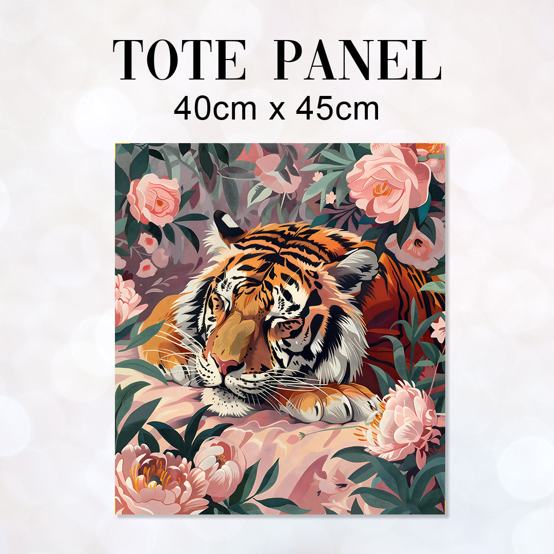 TOTE Sleeping Tiger 1 Fabric Bag Panel TP-766