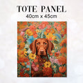 TOTE Floral Hungarian Vizsla TP-77 Fabric Bag Panel