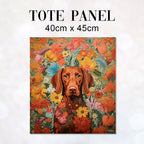 TOTE Floral Hungarian Vizsla TP-77 Fabric Bag Panel