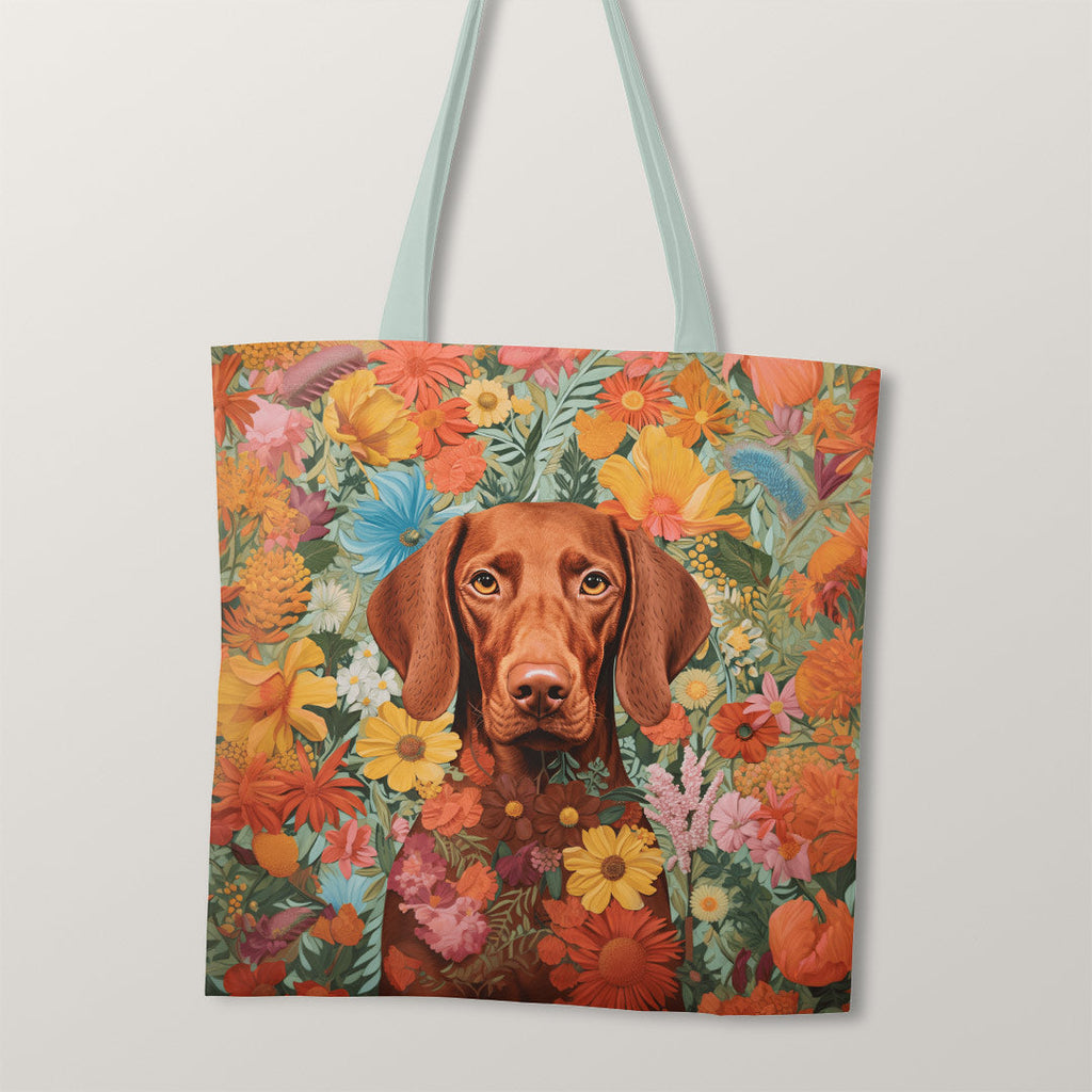 TOTE Floral Hungarian Vizsla TP-77 Fabric Bag Panel
