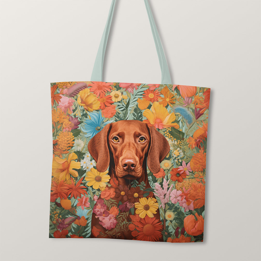 TOTE Floral Hungarian Vizsla TP-77 Fabric Bag Panel