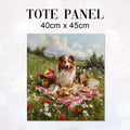 TOTE Border Collie Picnic 2 Fabric Bag Panel TP-771