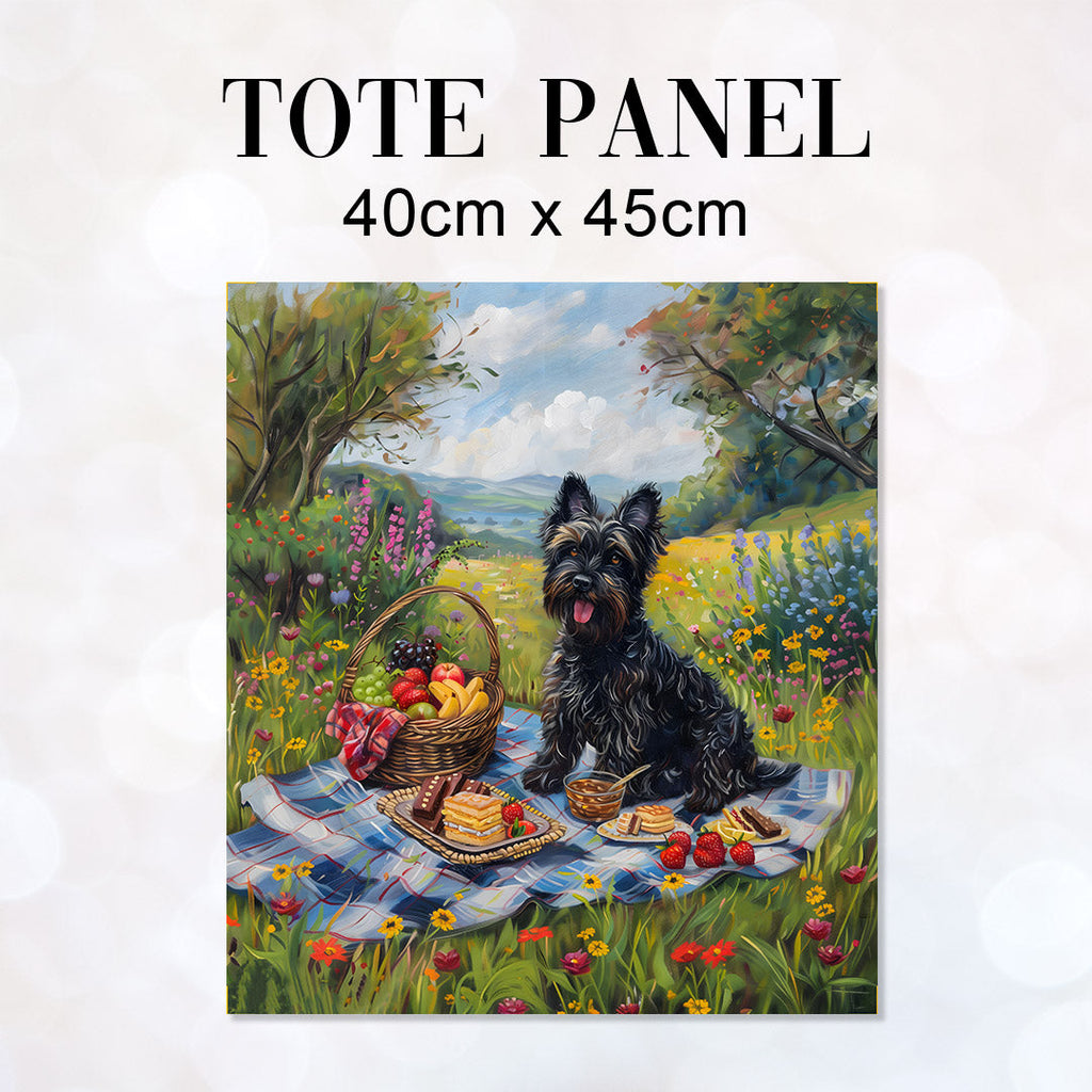 TOTE Scottish Terrier Picnic Fabric Bag Panel TP-772