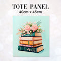 TOTE Floral Books Fabric Bag Panel TP-773