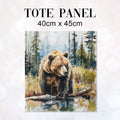 TOTE Grizzly Bear Fabric Bag Panel TP-774