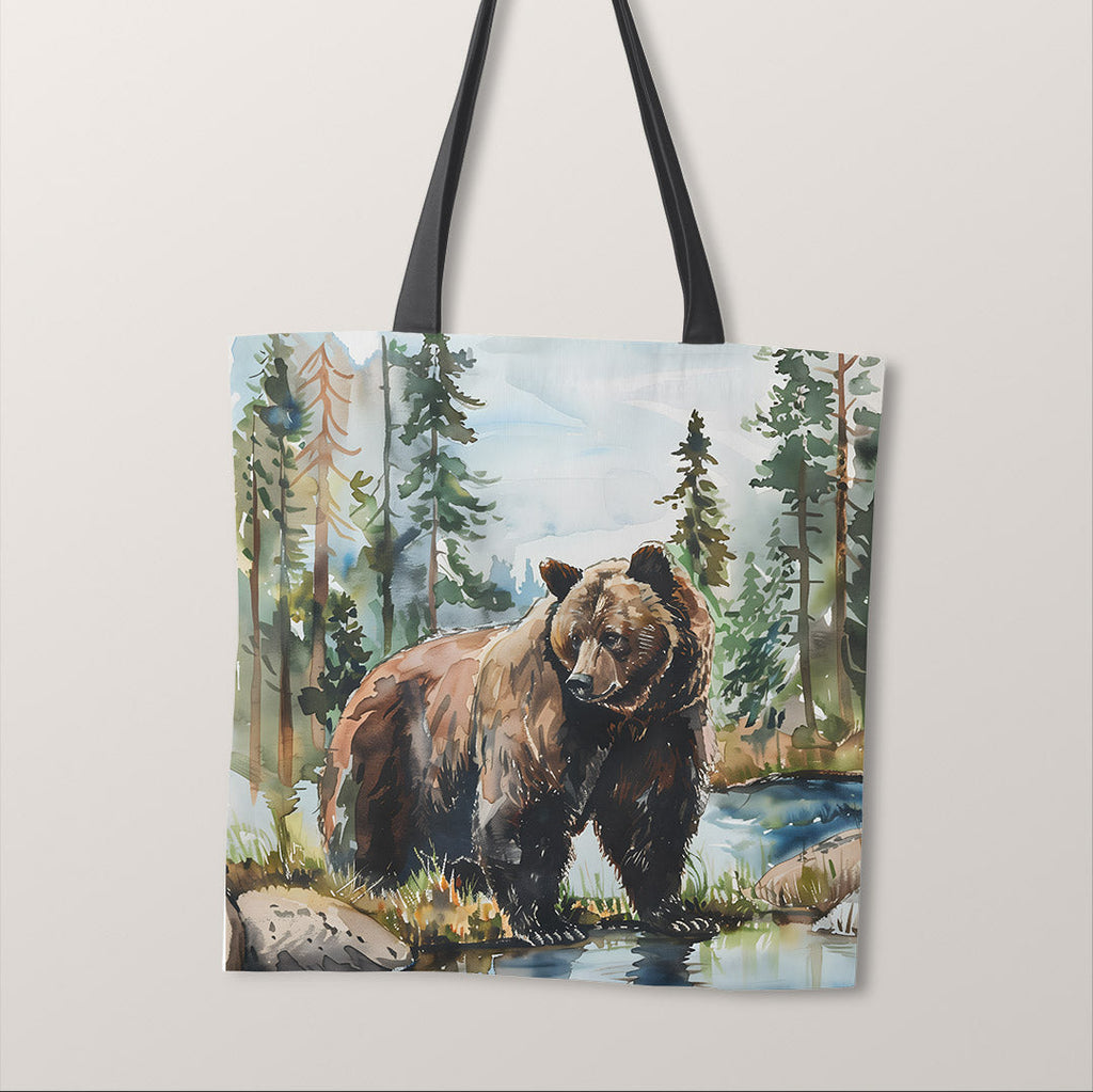 TOTE Brown Bear Fabric Bag Panel TP-778