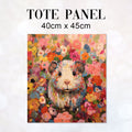 TOTE Floral Guinea Pig TP-78 Fabric Bag Panel