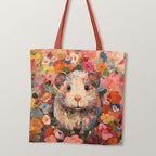 TOTE Floral Guinea Pig TP-78 Fabric Bag Panel