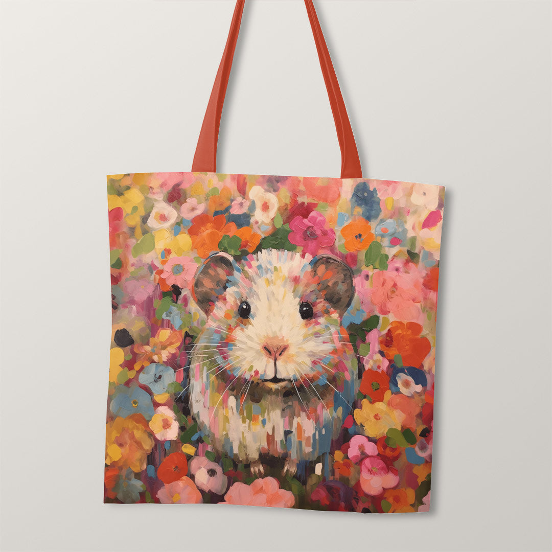 TOTE Floral Guinea Pig TP-78 Fabric Bag Panel
