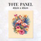 TOTE Tropical Flamingos Fabric Bag Panel TP-780