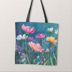 TOTE Pastel Flowers Fabric Bag Panel TP-781