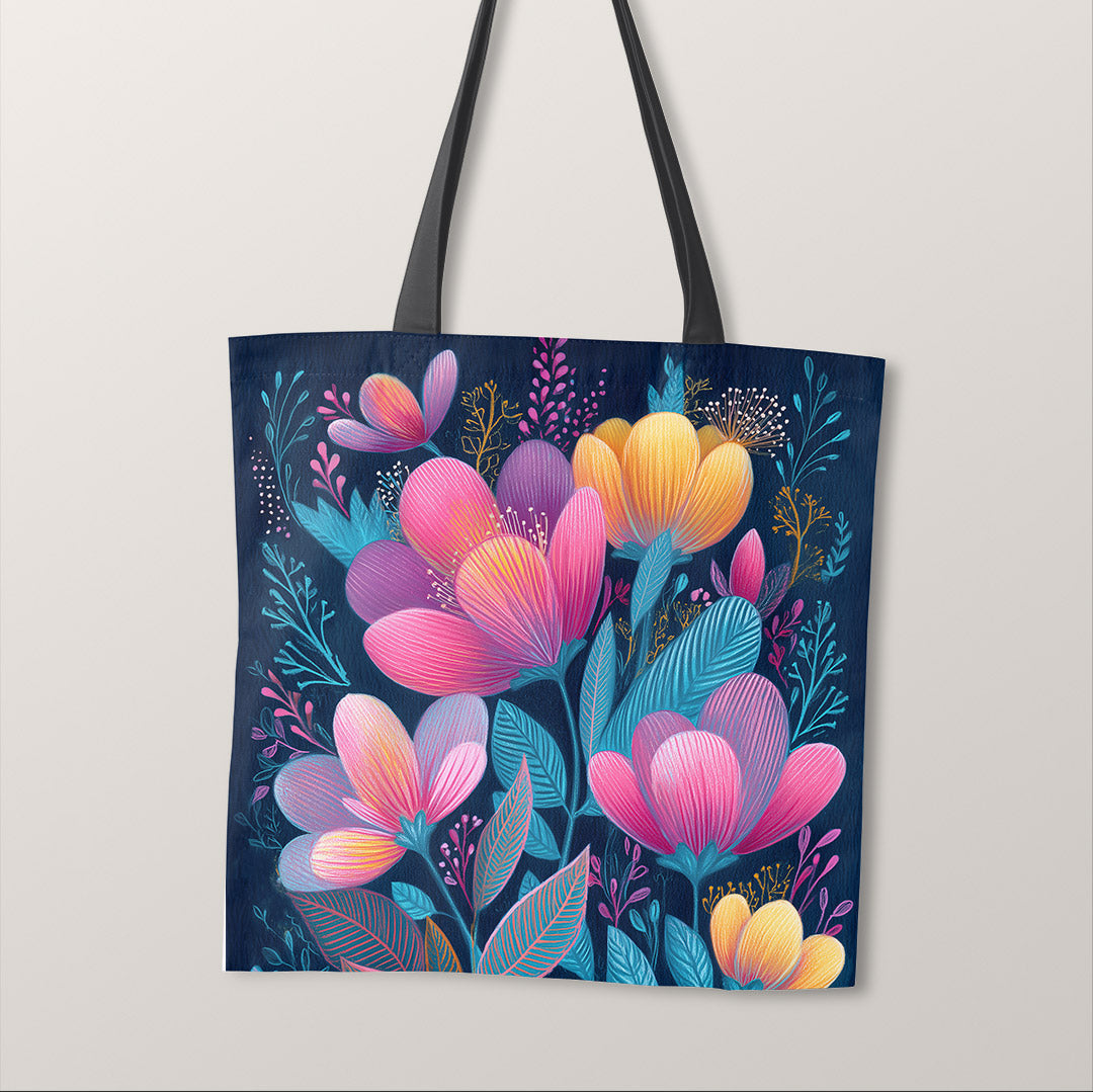 TOTE Midnight Flowers Fabric Bag Panel TP-787