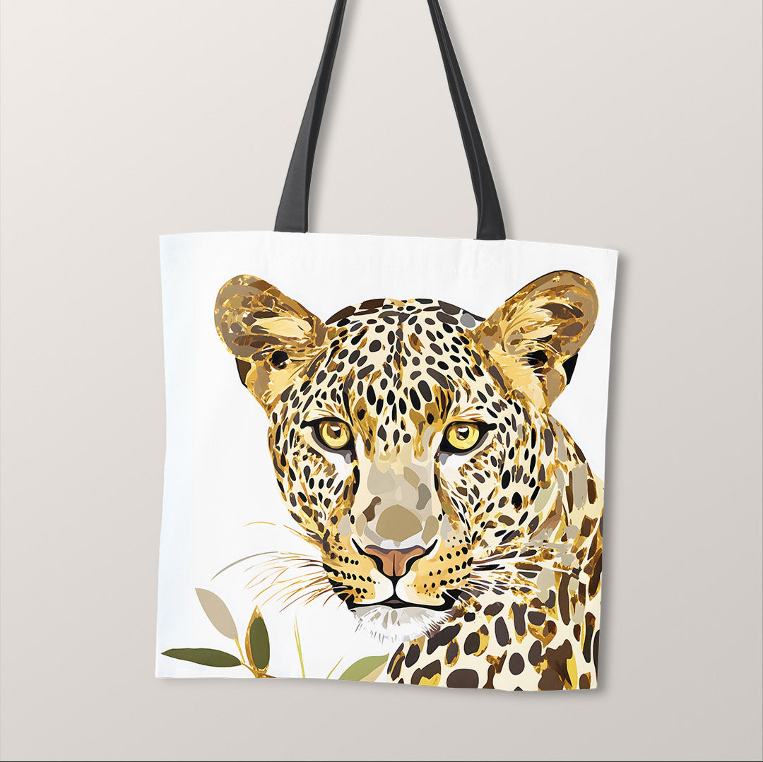 TOTE Gold Leopard Fabric Bag Panel TP-789