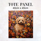TOTE Floral Cockapoo TP-79 Fabric Bag Panel