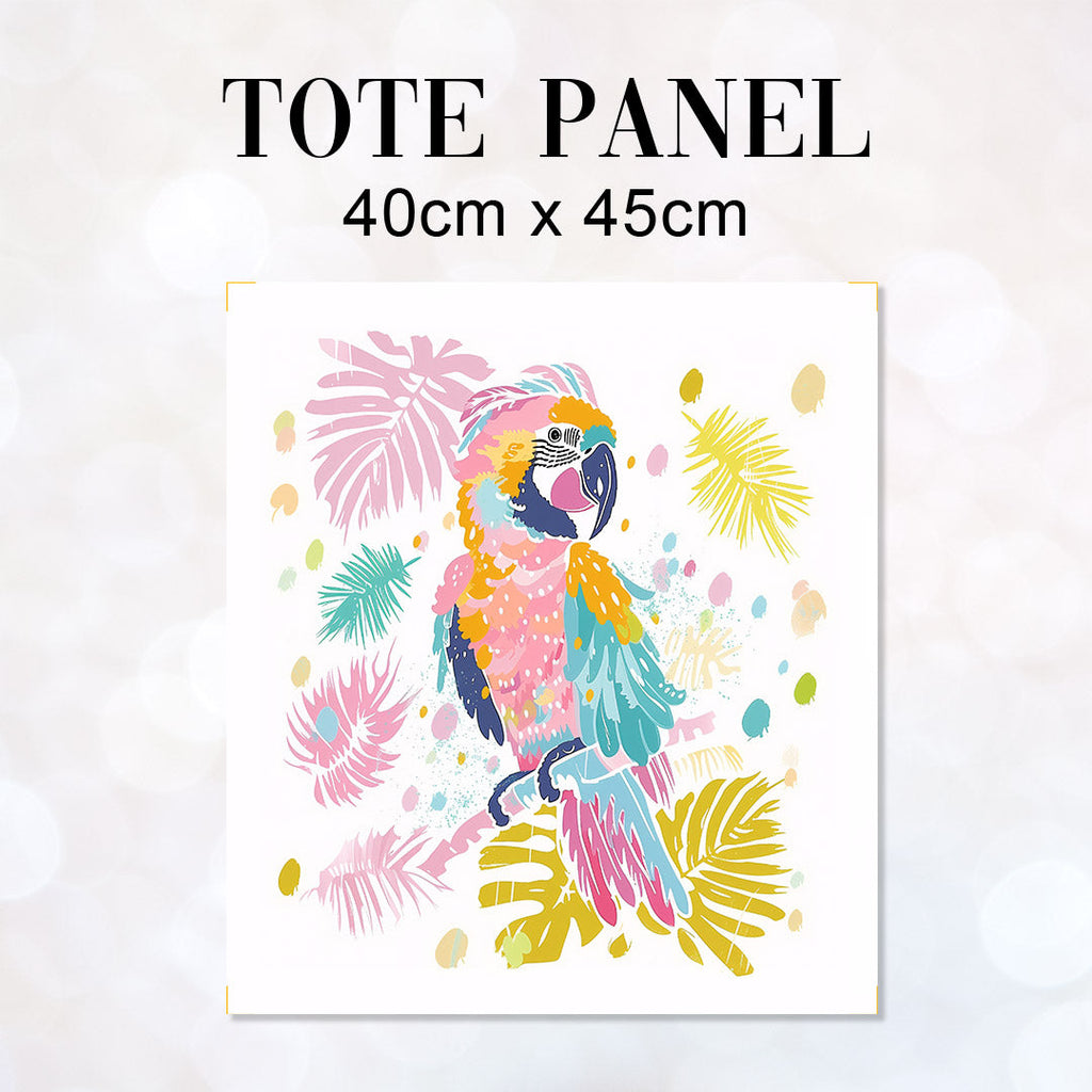 TOTE Pastel Parrot Fabric Bag Panel TP-793