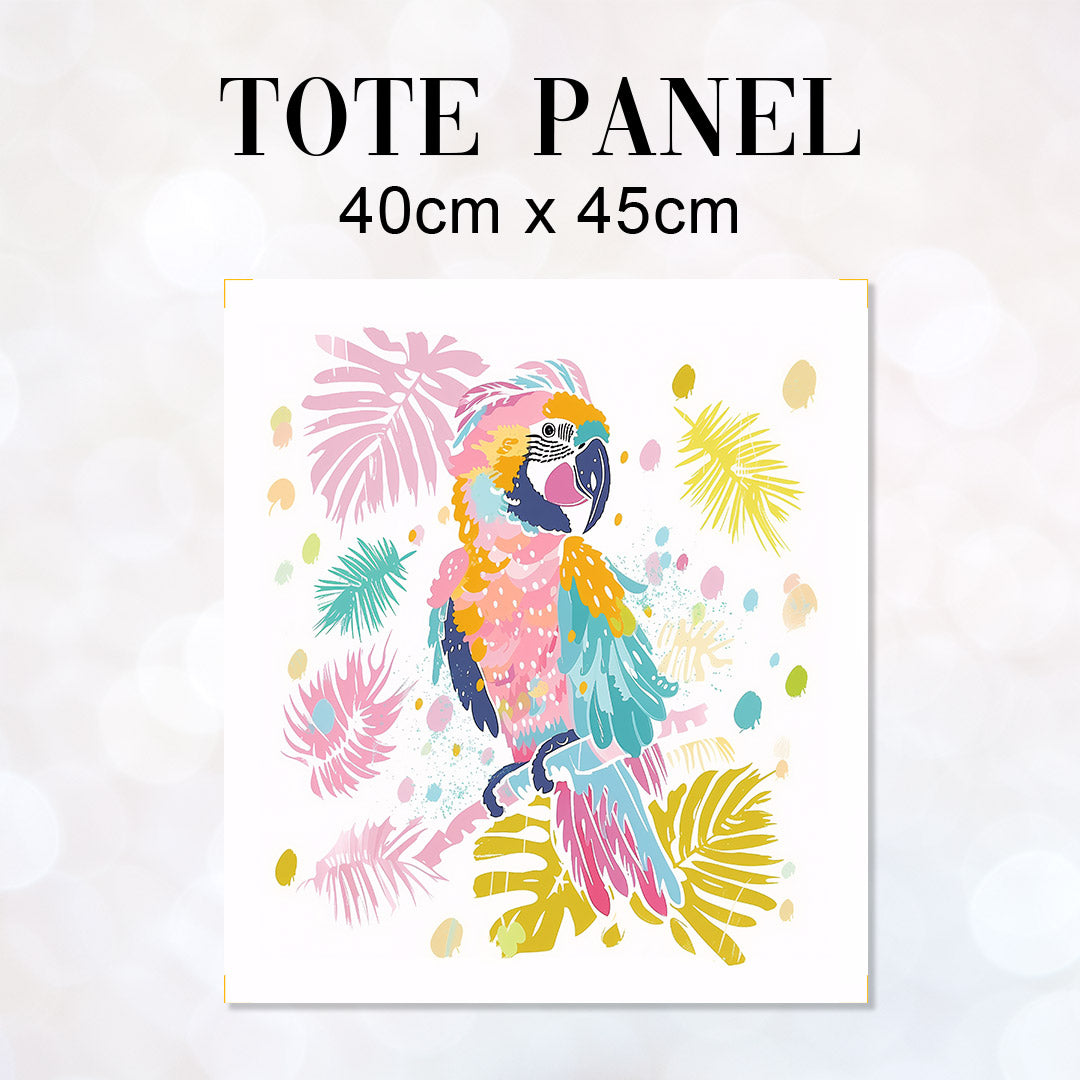 TOTE Pastel Parrot Fabric Bag Panel TP-793