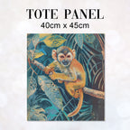 TOTE Squirrel Monkey Fabric Bag Panel TP-794