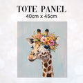 TOTE Floral Giraffe Fabric Bag Panel TP-797