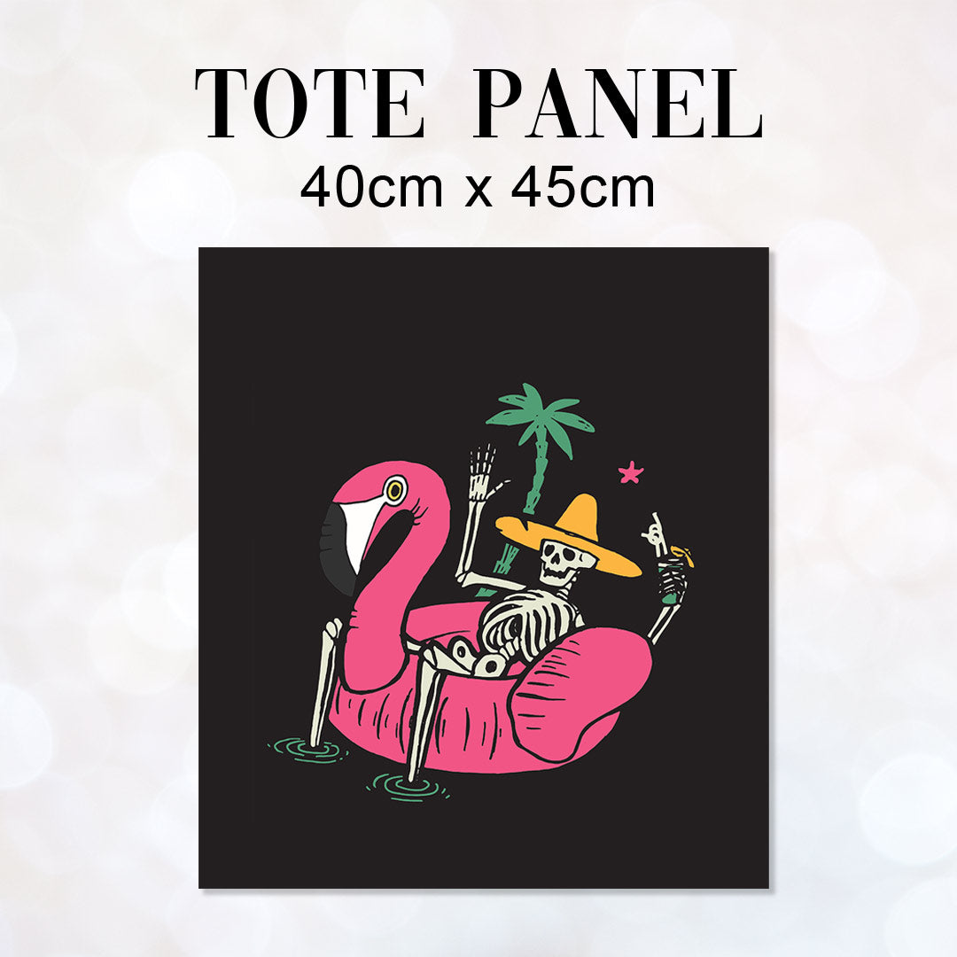 TOTE Skeleton Holiday TP-8 Fabric Bag Panel
