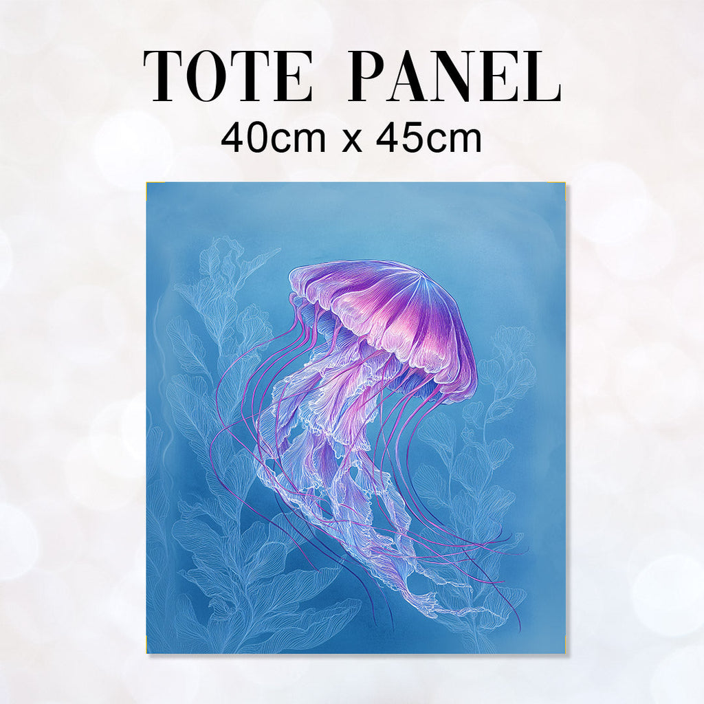 TOTE Lavender Jellyfish Fabric Bag Panel TP-800