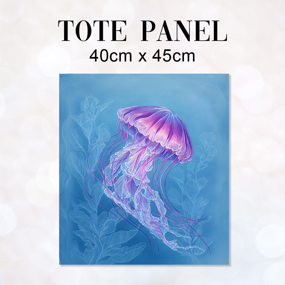 TOTE Lavender Jellyfish Fabric Bag Panel TP-800