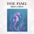 TOTE Lavender Seahorse Fabric Bag Panel TP-801