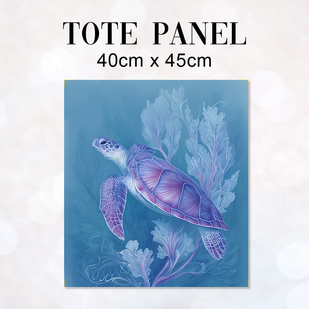 TOTE Lavender Turtle Fabric Bag Panel TP-803