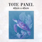 TOTE Lavender Turtle Fabric Bag Panel TP-803