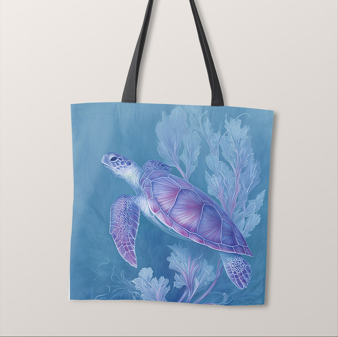 TOTE Lavender Turtle Fabric Bag Panel TP-803