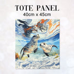TOTE Frolicking Seals Fabric Bag Panel TP-804