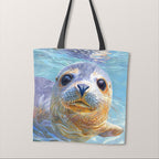 TOTE Seal Portrait Fabric Bag Panel TP-806