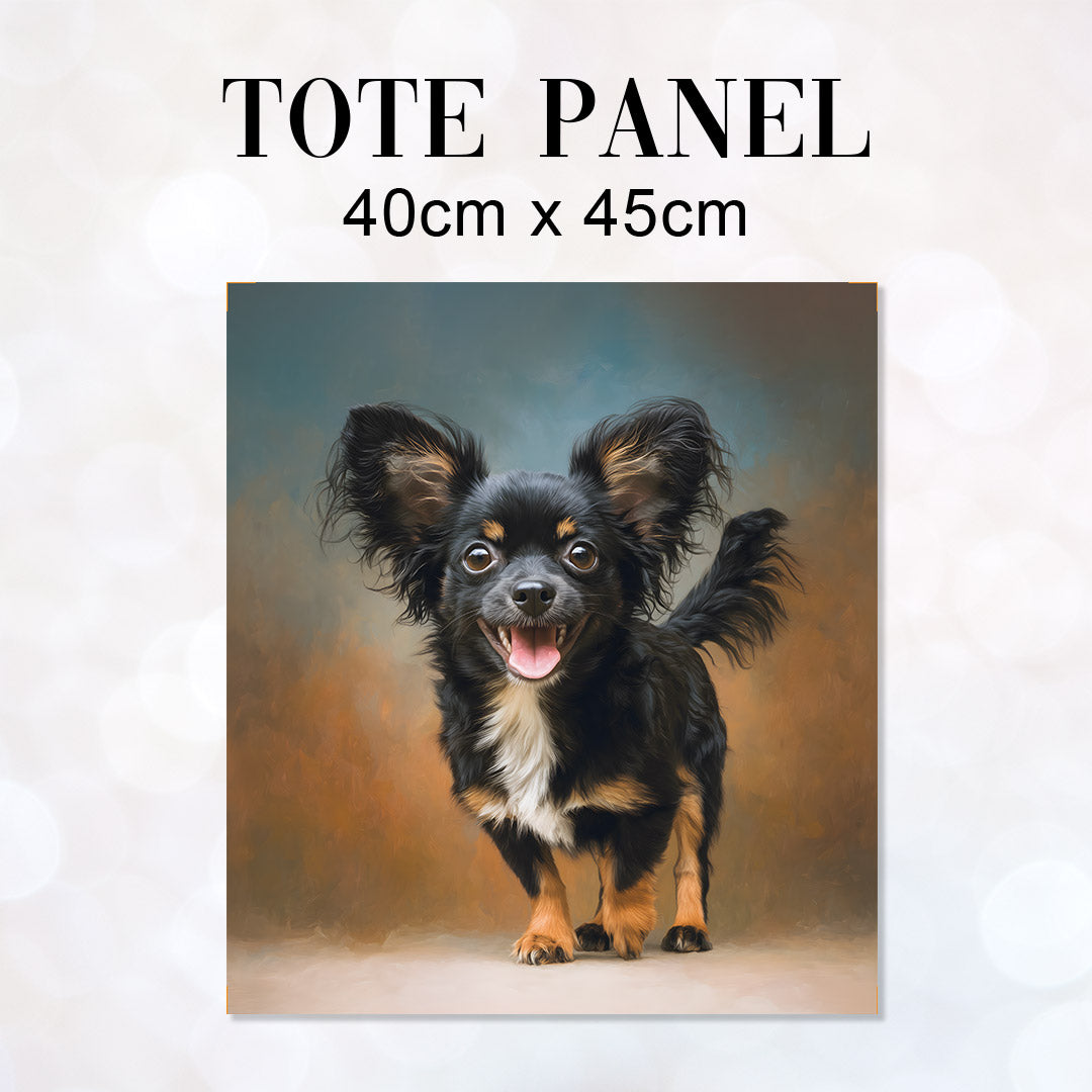 TOTE Panel Black Longhair Chihuahua TP-870