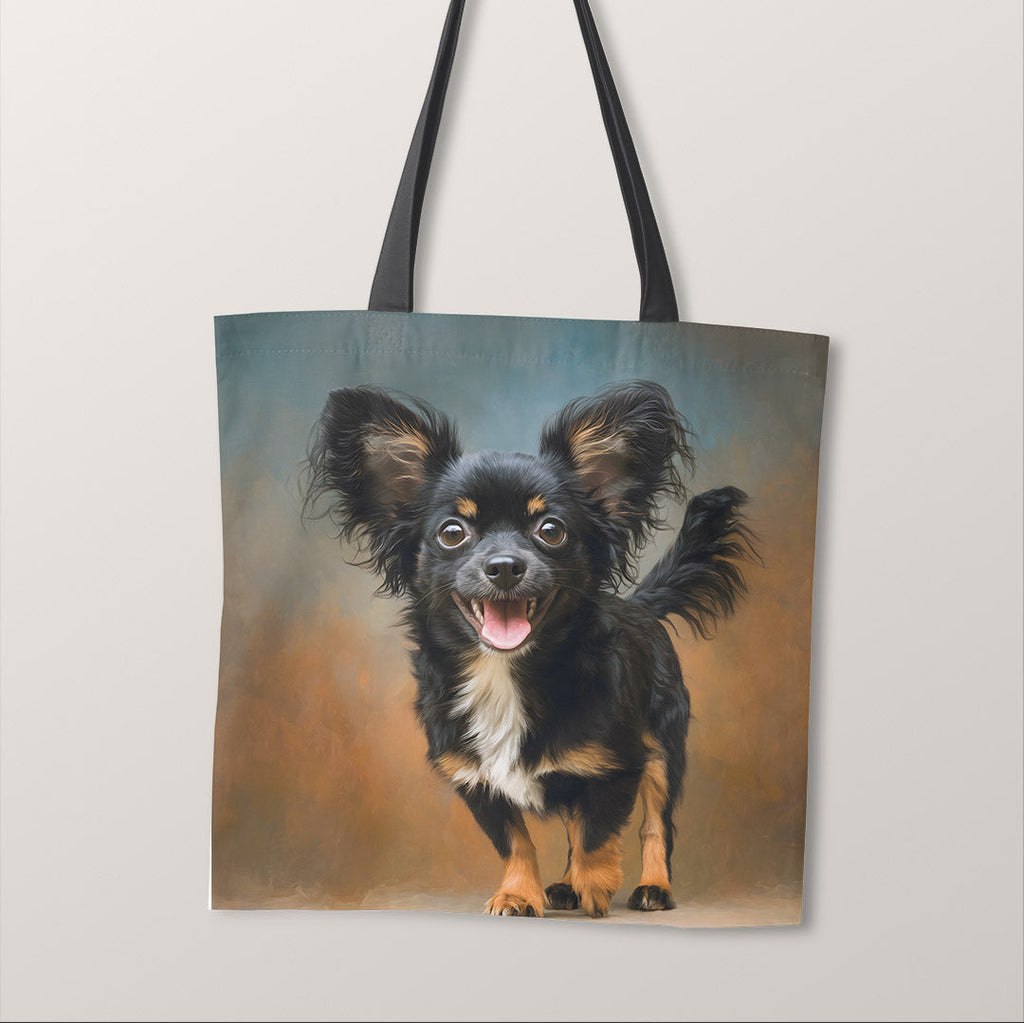 TOTE Panel Black Longhair Chihuahua TP-870